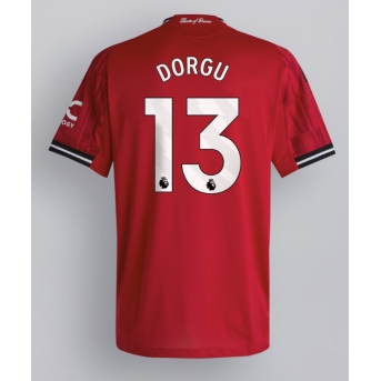 Billige Fotballdrakt Manchester United Patrick Dorgu #13 Replika Hjemmedrakt 2025-26 Kortermet